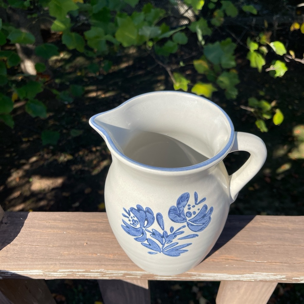 Vintage Pitcher Floral Ceramic Pitcher - Picture 2 of 4